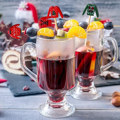 Miniatura 4 de Púas de cóctel de Navidad, suéter feo para cupcakes, palillos de dientes para fiesta de Navidad, palillos de dientes de bambú hechos a mano,