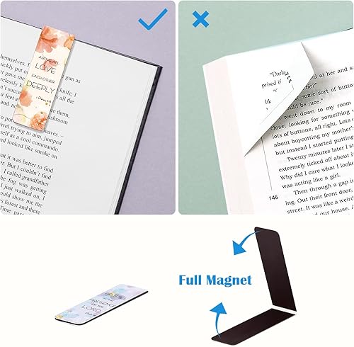 Miniatura 5 de WAVEYU 10 marcadores magnéticos con versículo bíblico para mujeres y hombres, marcadores religiosos cristianos de escritura inspiradora para