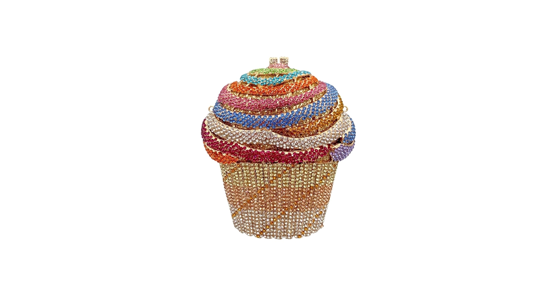 PENGZHI Women Cute Ice Cream Rhinestone Clutch Purse