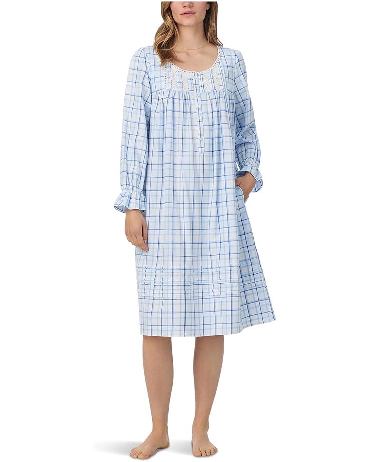 Eileen West Cotton Flannel Long Sleeve Waltz Nightgown - Main View