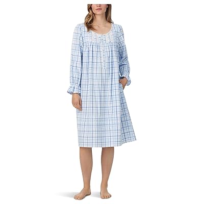 Eileen West Cotton Flannel Long Sleeve Waltz Nightgown Women
