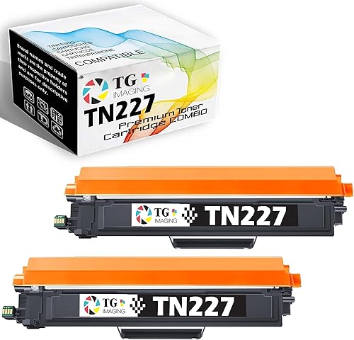 TG Imaging Compatible TN 227 Cartucho de tóner negro de alto rendimiento para Brother TN227 Toner TN227BK para láser HL-L3210CW HL-L3230CDW