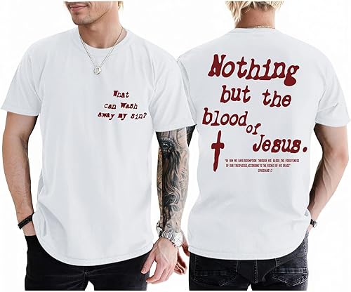 Lubpow Christian Shirts for Men Religious Faith Bible Verse T Shirt Jesus God In
