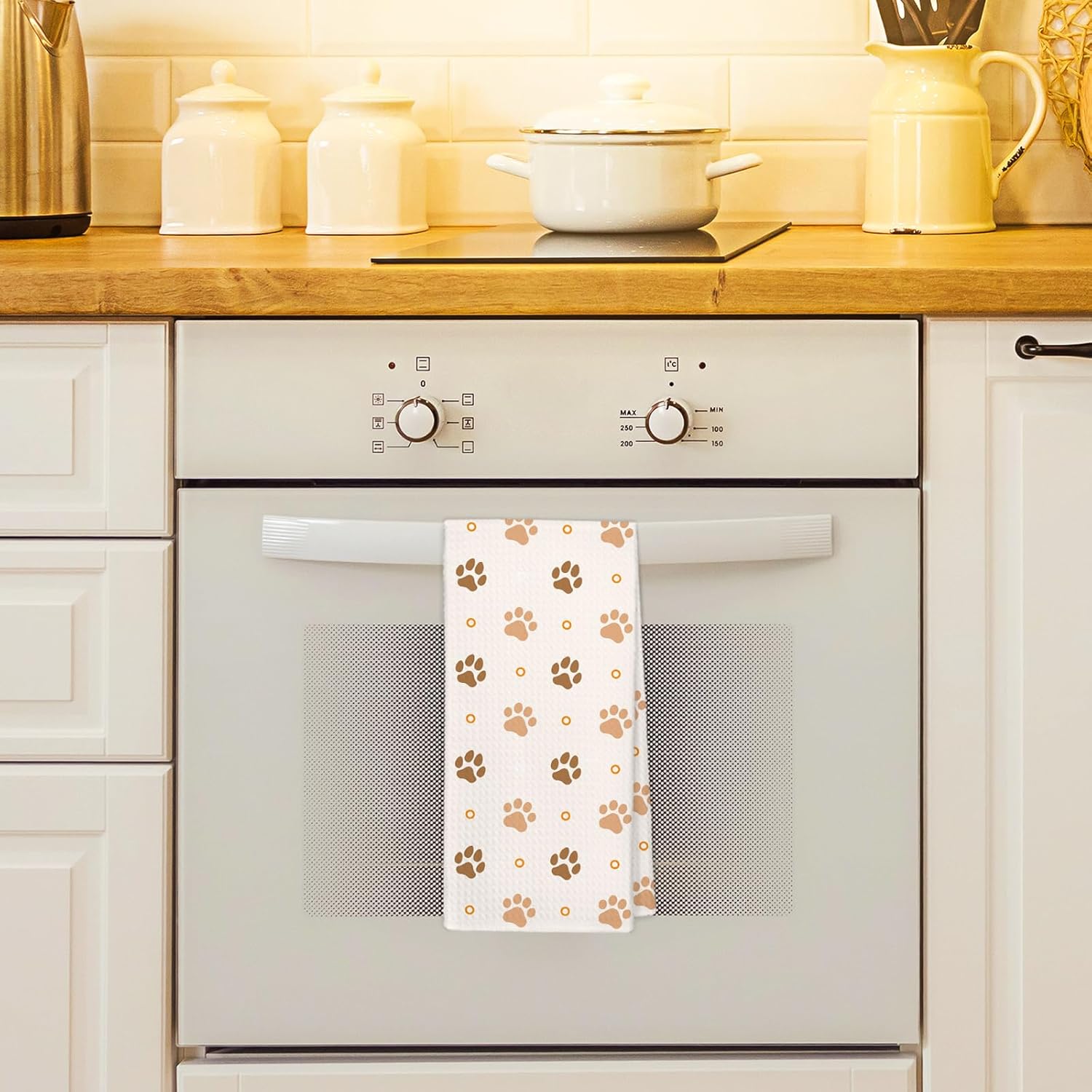 Cute Dog Paws Kitchen Towels, Dog Lovers Mom Owner Gifts for Women Dish Hand Tea Towels, Pet Lover Gifts Decorative Towel for Kitchen Bathroom, 16x24 Inch - Image 3