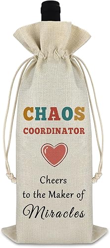 Regalos de oficina, regalo de agradecimiento para compañeros de trabajo, bolsa de vino para coordinador del caos, regalo de agradecimiento para disponible en Yaxa Peru