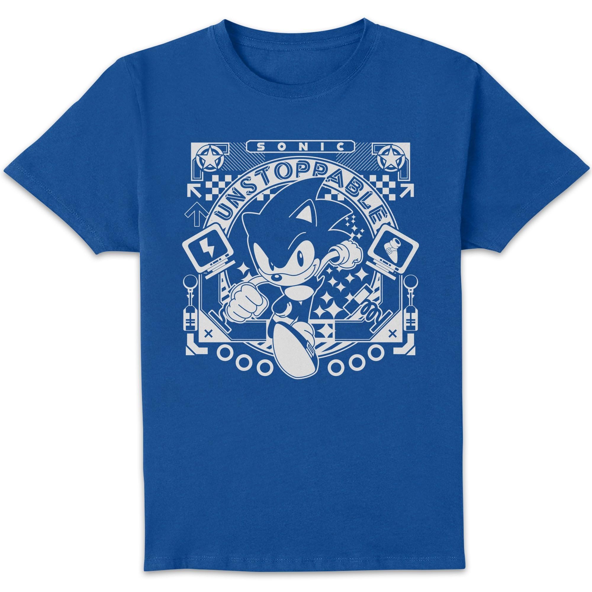 Sonic The Hedgehog Unisex Blue Sonic Men's T-Shirt - | Size: 2XL