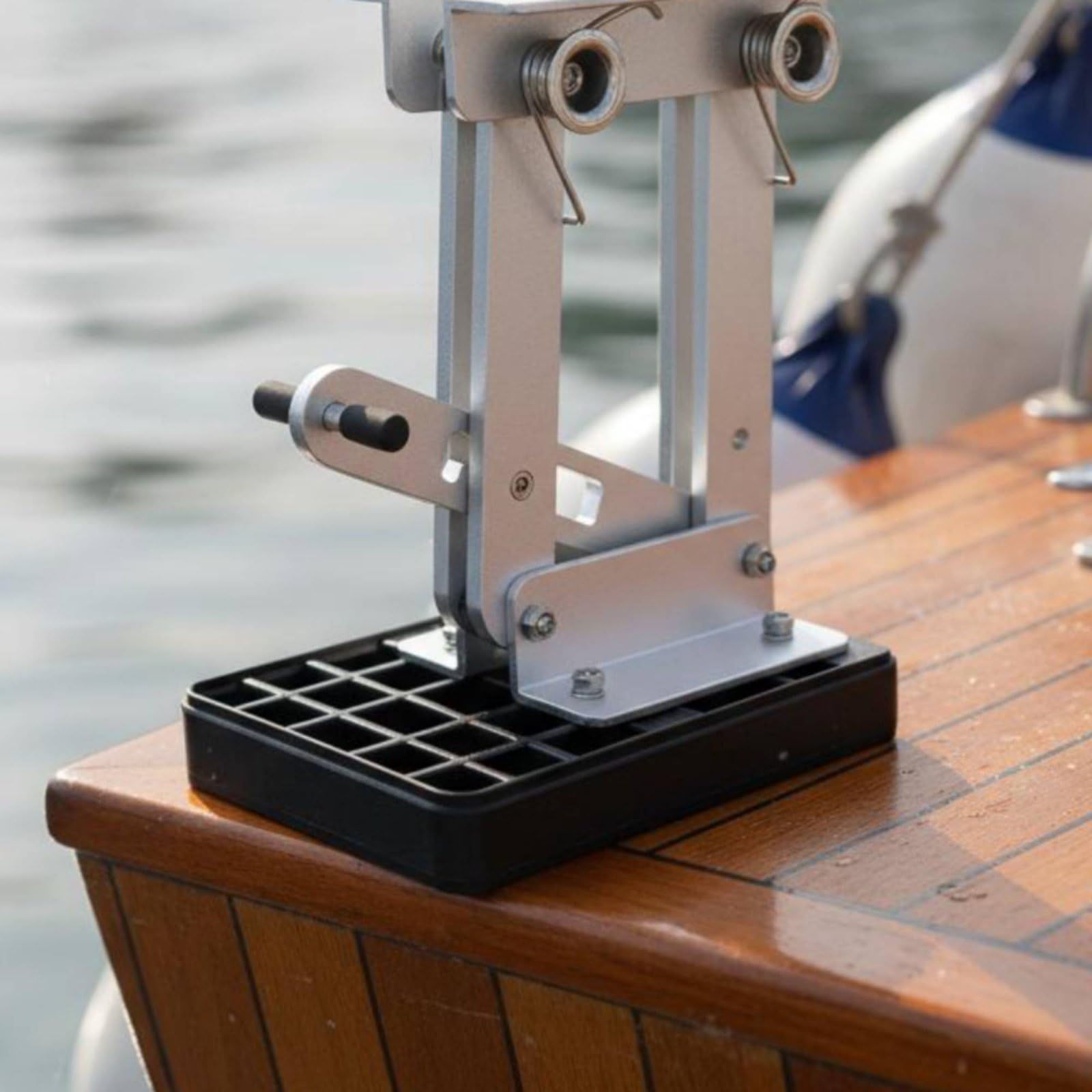 Qianly Supporto Motore Barca Nero Staffa Motore Fuoribordo Anticorrosione Attrezzatura Marina per Yacht
