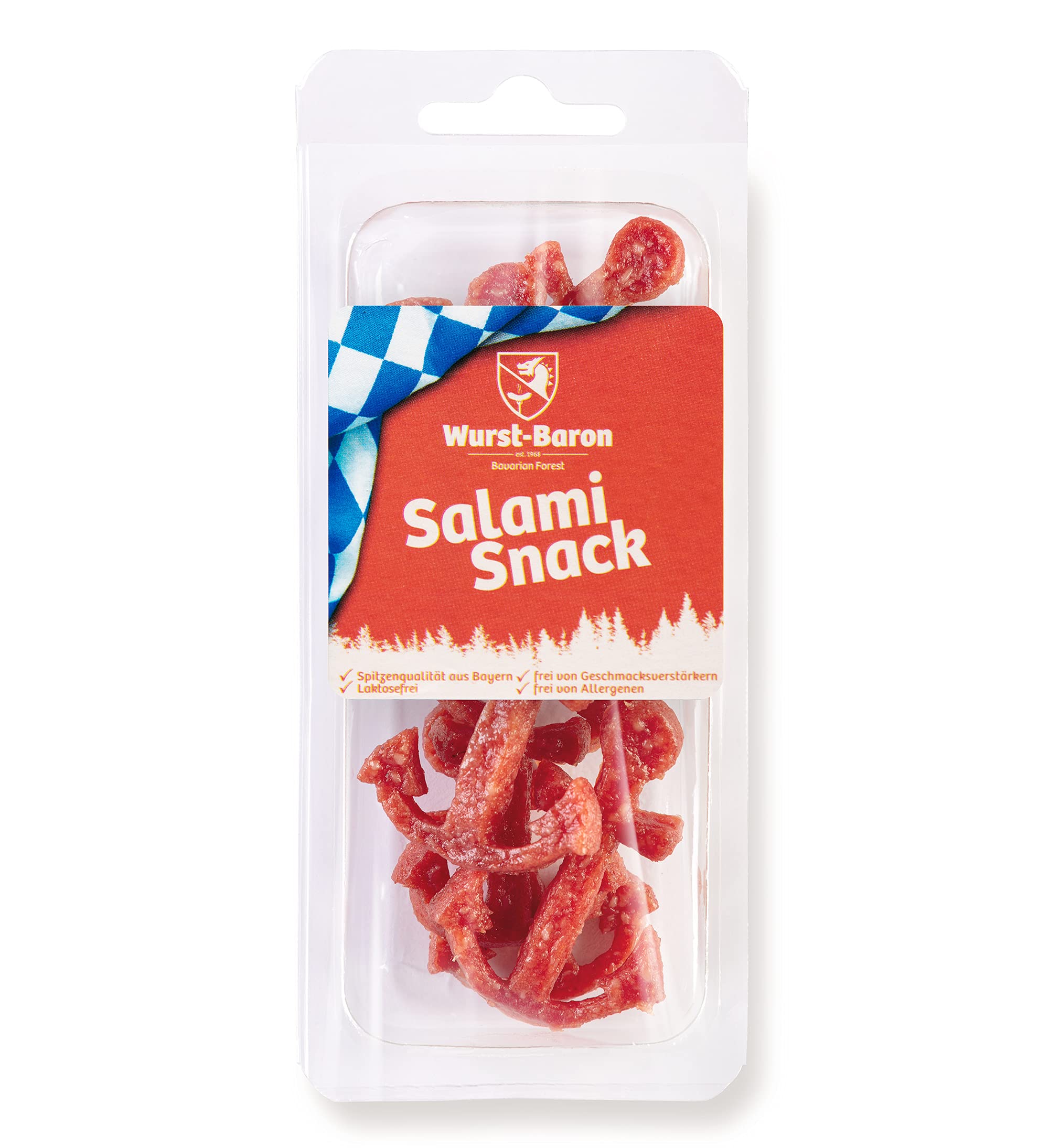 WURSTBARON® - Salami Mini Anker - Original Wurst Snack Anker aus Bayern - Karton mit 16 x 50g (800g) - Snackbox Sticks