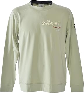 [シナコバ] 長袖Tシャツ メンズ モックネック ロングＴシャツ 襟 配色 ややストレッチ 刺繍デザイン 26110020