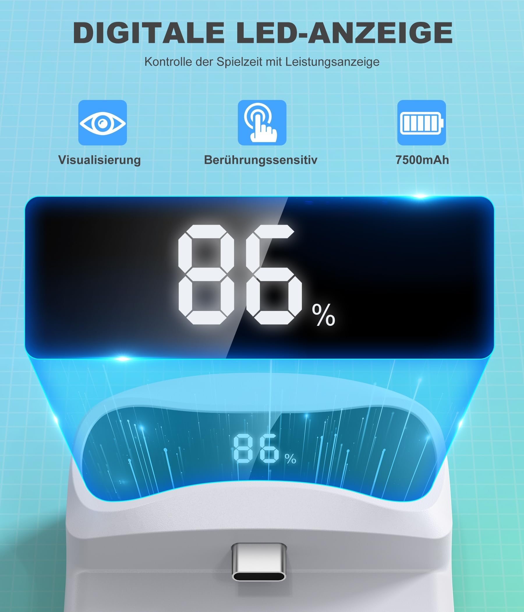 Elegamefy MQ Head Strap mit Akkupack 15000mAh und Ladestation, Verlängerte Zeit 8 Studen & Wechselbarer mit Digitalen Display Akku Headstrap für Meta Quest 3/3/2 - 4