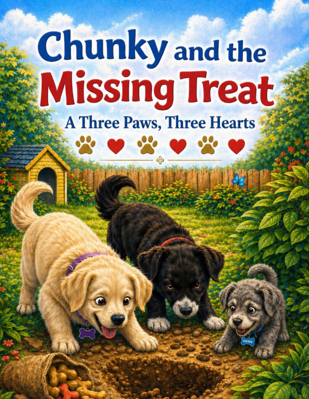 Chunky and the Missing Treat: A Three Paws, Three Hearts Adventure for Kids Ages 3–8 | A Funny Dog Story About Curiosity, Problem-Solving & Friendship