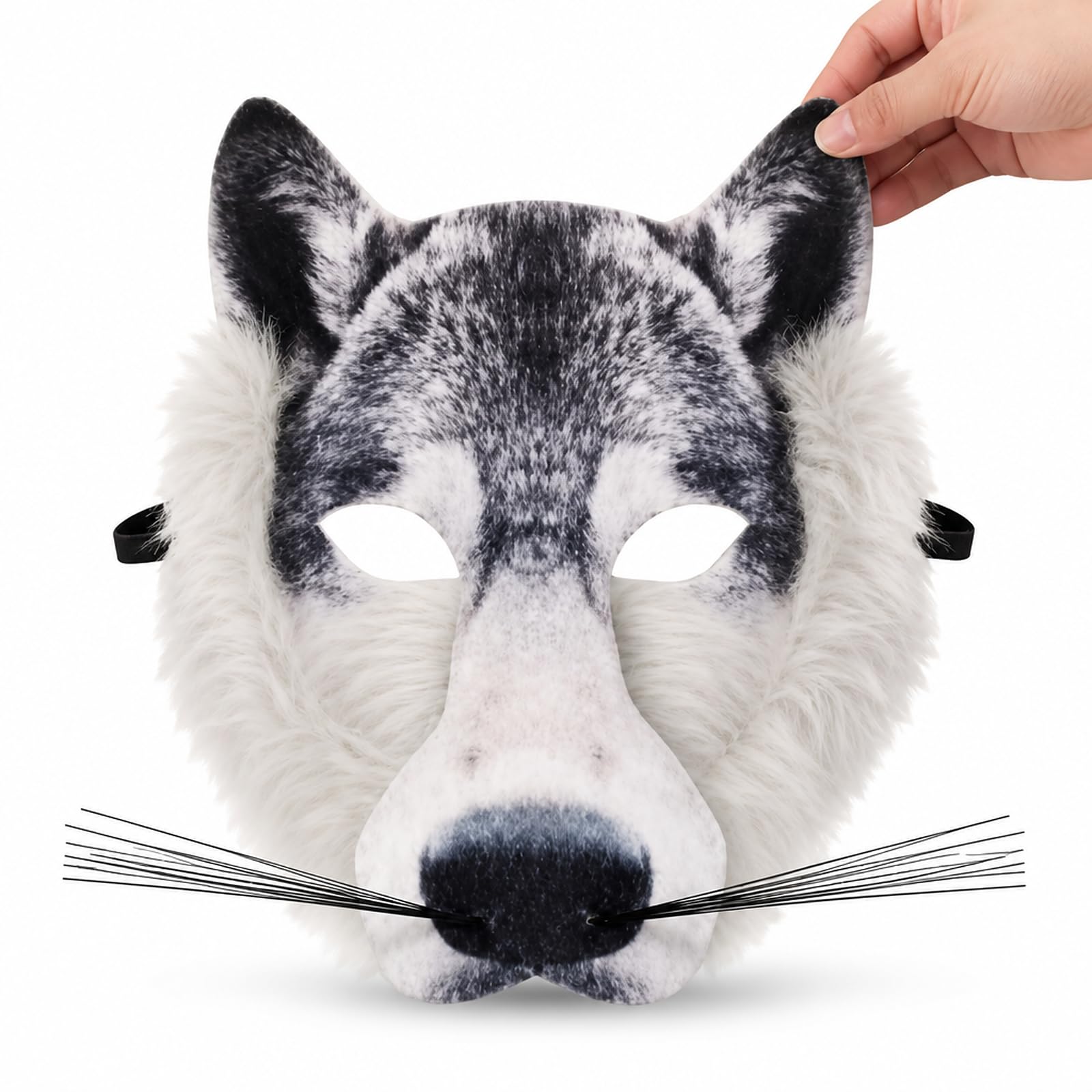 Quurwhh Wolf Mask, Furry Mask, Furry Head Prop for Costume Events