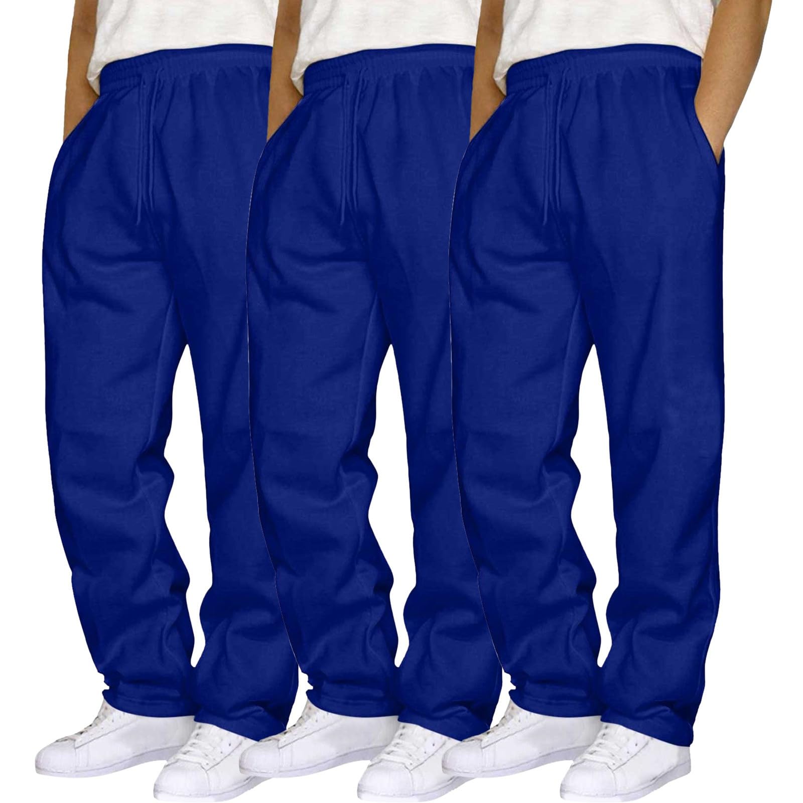 2026 Pantalones de hip hop para hombre, pantalones casuales de chándal de color sólido con puños para cordones y bolsillo, TLG