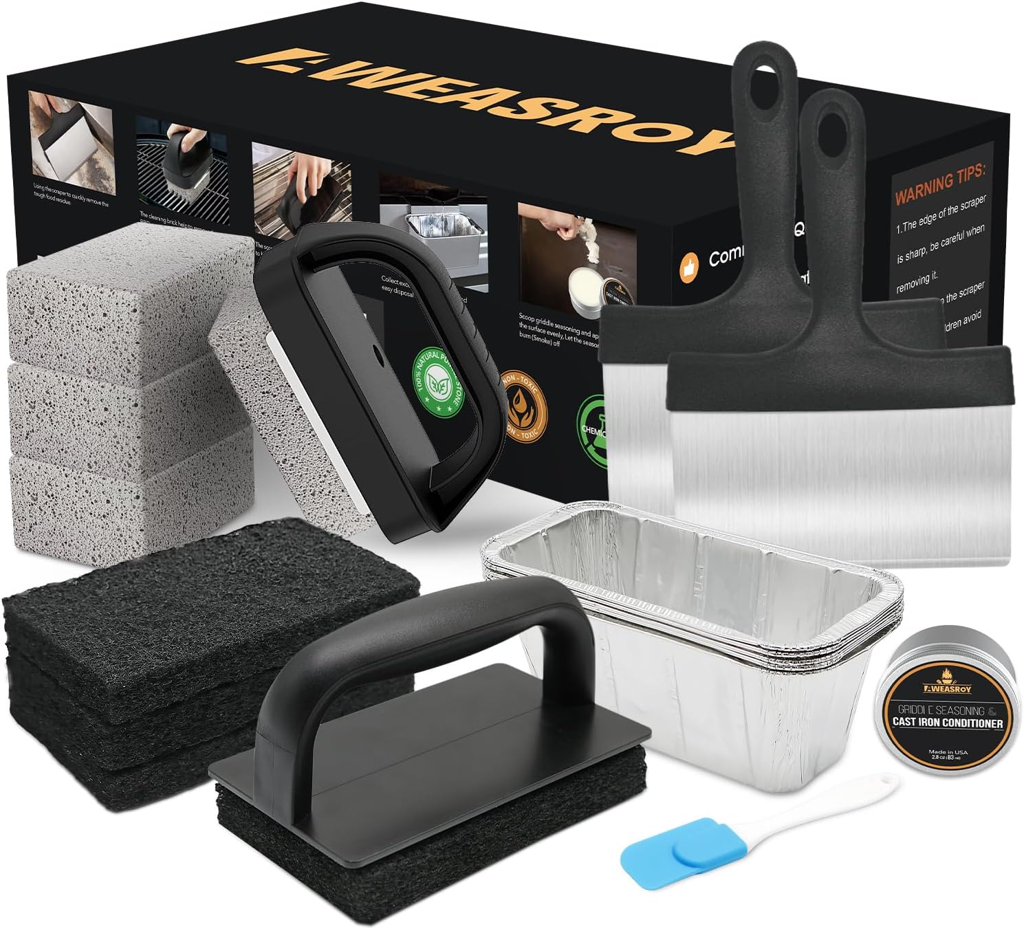 Griddle Cleaning Kit for Blackstone 19 Pieces, Flat Top