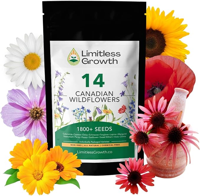 Canadian Wildflower 14 Individually Packed Varieties 1800+ Seeds