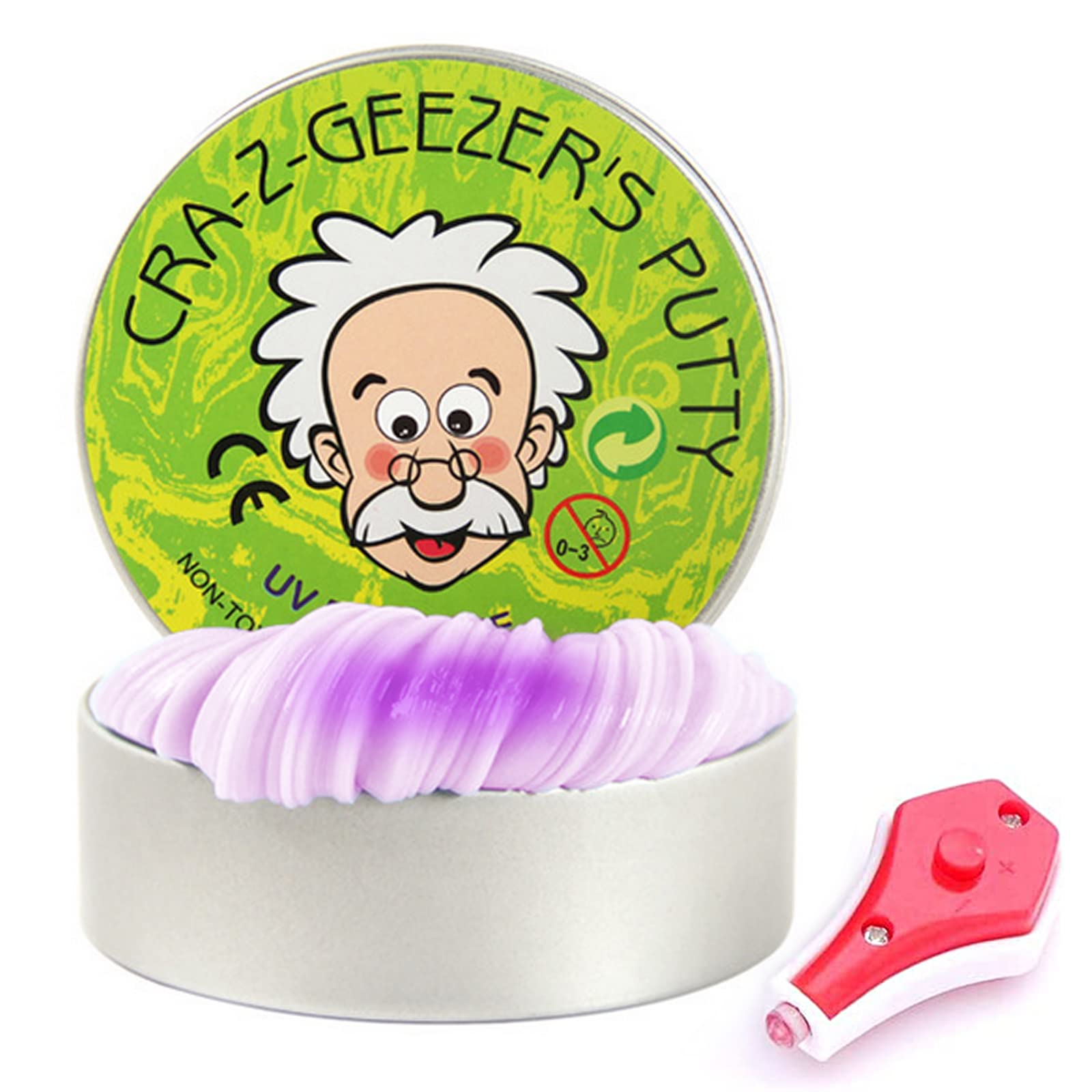 Magic UV Reactive Slime Putty Toys (‎White)