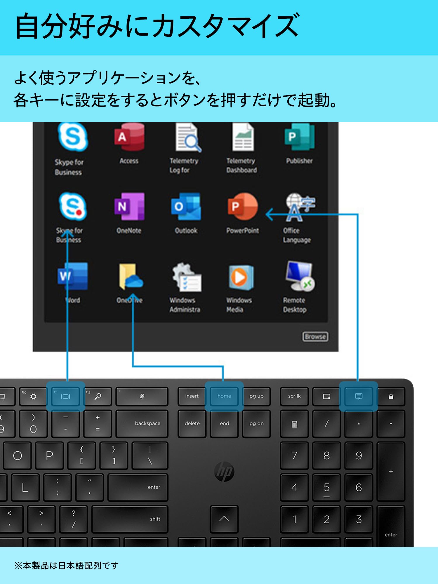 HP 655 Wireless Keyboard Mouse Combo Set
