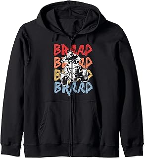 Vintage Braap Quad Rider Regalo Retro ATV Four Wheeler Sudadera con Capucha