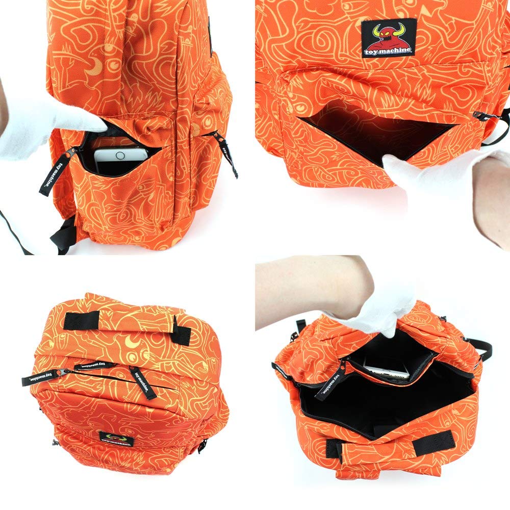 19年製　廃盤　 トイマシーン(TOY MACHINE) リュック オレンジ TOYMACHINE 】SECT EYE DAY PACK トイマシーン リュック バックパック