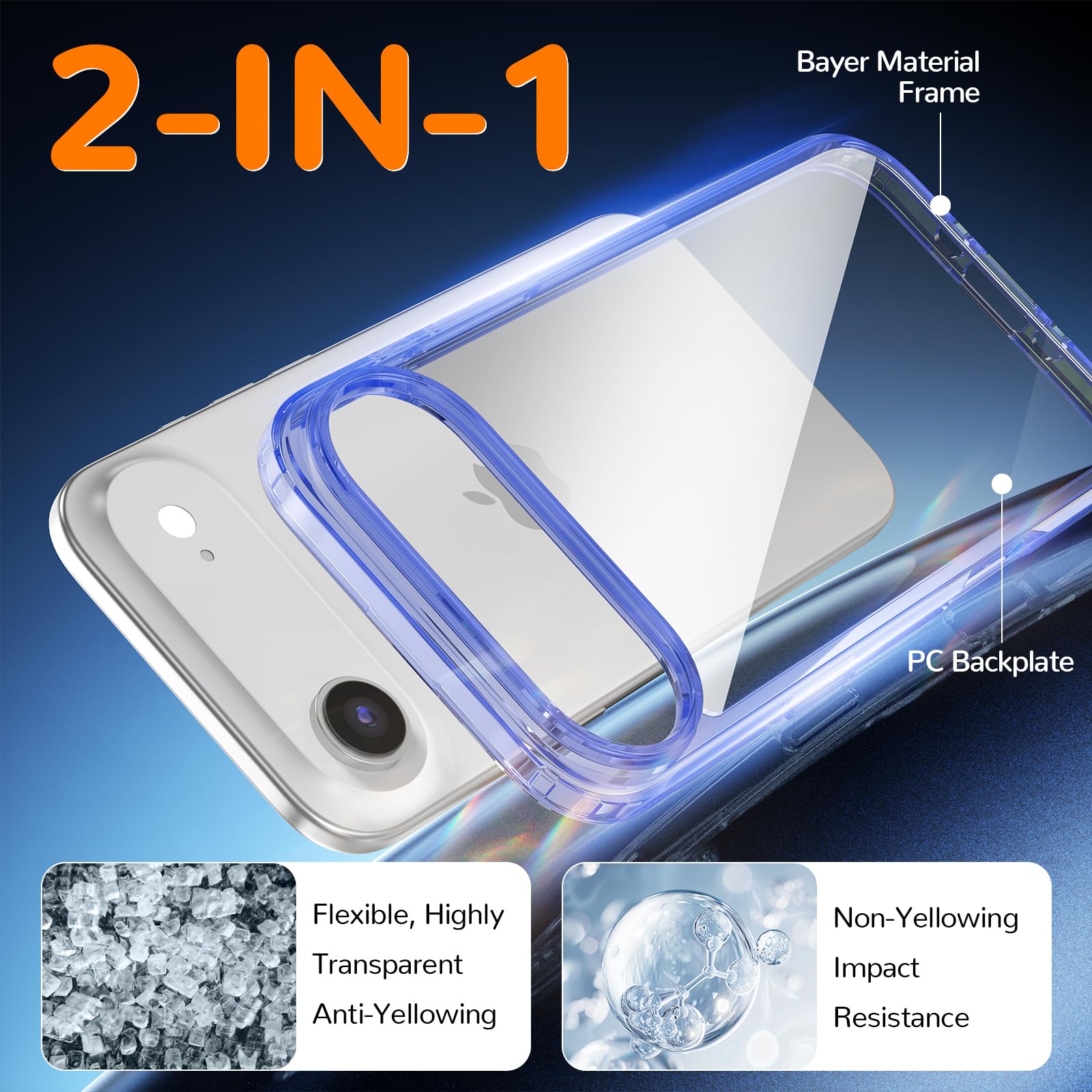 Clear Case for iPhone 15, Ultra Thin, Shockproof TPU Cover, Anti-Yellowing, Crystal Clear, Phone Case for Apple iPhone 15 - Clear — view 357
