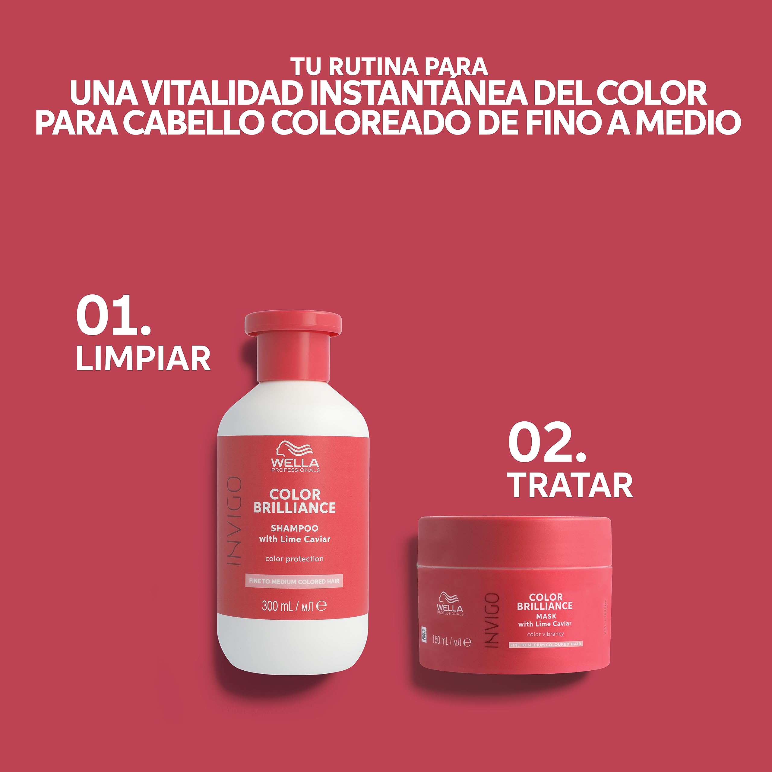 Wella Professionals INVIGO COLOR BRILLIANCE - Champú - Protege y mantiene el color intenso - Brillo y suavidad - Cabello fino y normal