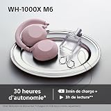 SONY WH-1000XM6 Flagship Noise Cancelling Over-Ear Wireless Bluetooth Headphones, Signature Hi-Res Sound, Comfort, Foldable Design, Durable Case, 30 HR NC on Battery, iOS & Android - Sand Pink - 8