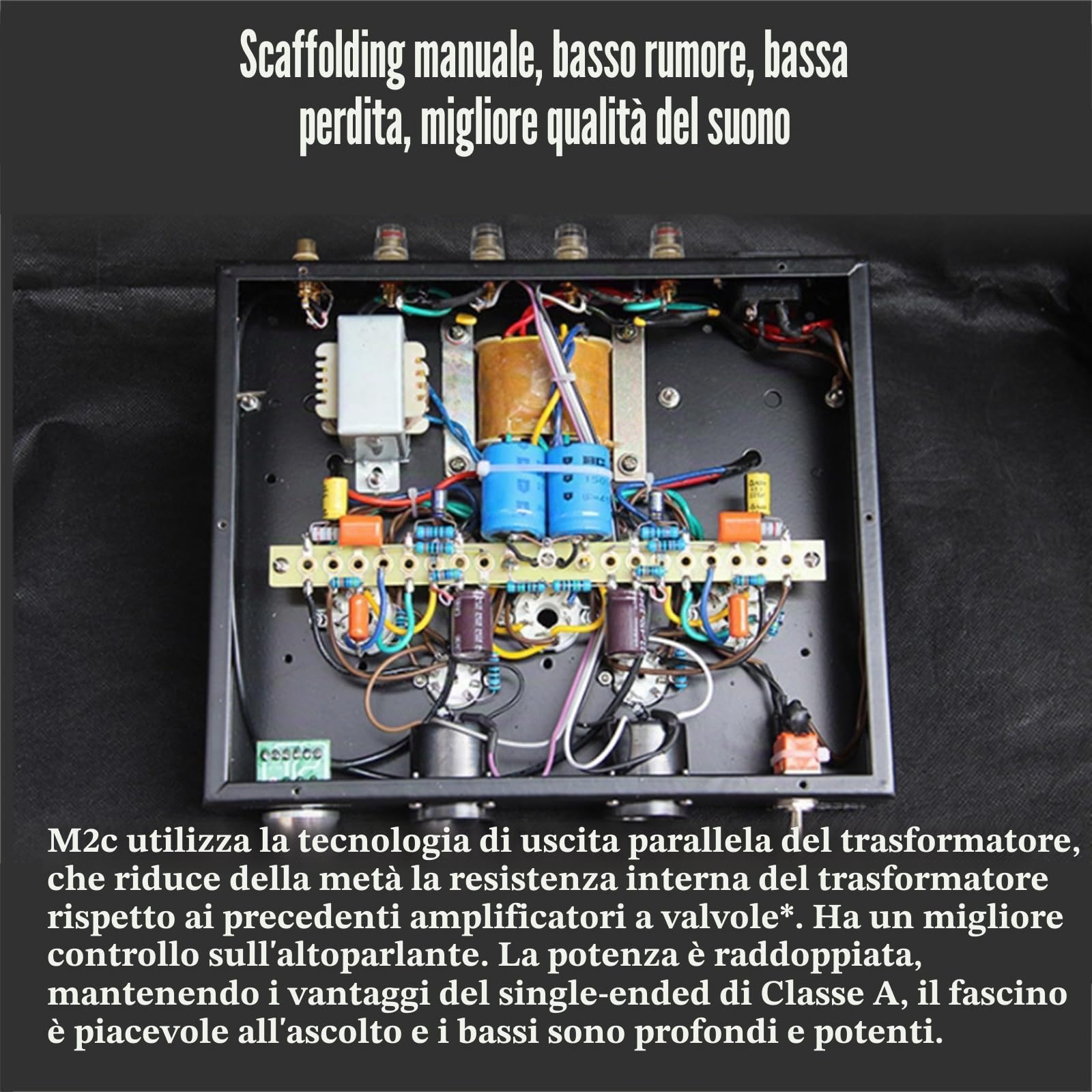 Amplificatore HiFi a tubo – Amplificatore stereo ibrido di classe a tubo vuoto integrato 6,8 W RMS con trasformatore copertura anti-magnetica per musica audiofile, home theater e giochi