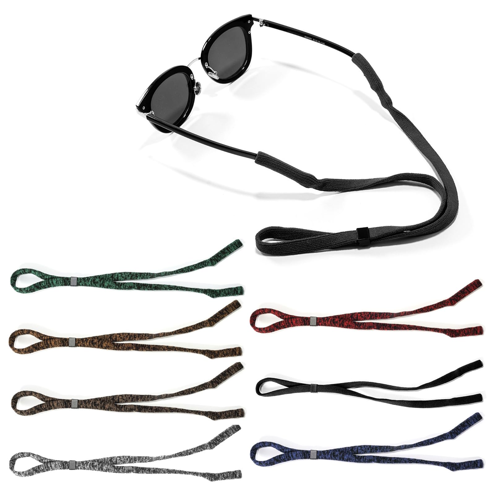 MAINOSHY7PCS Sunglass Glasses Straps Universal Eyeglasses Strap Adjustable Sport Sunglass Holder Strap Eye Glasses String Holder Retainers for Women Men Kids Eyeglass/Sunglasses