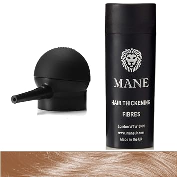 Mane Hair Building Fibers with a Spray Applicator Medium Brown
