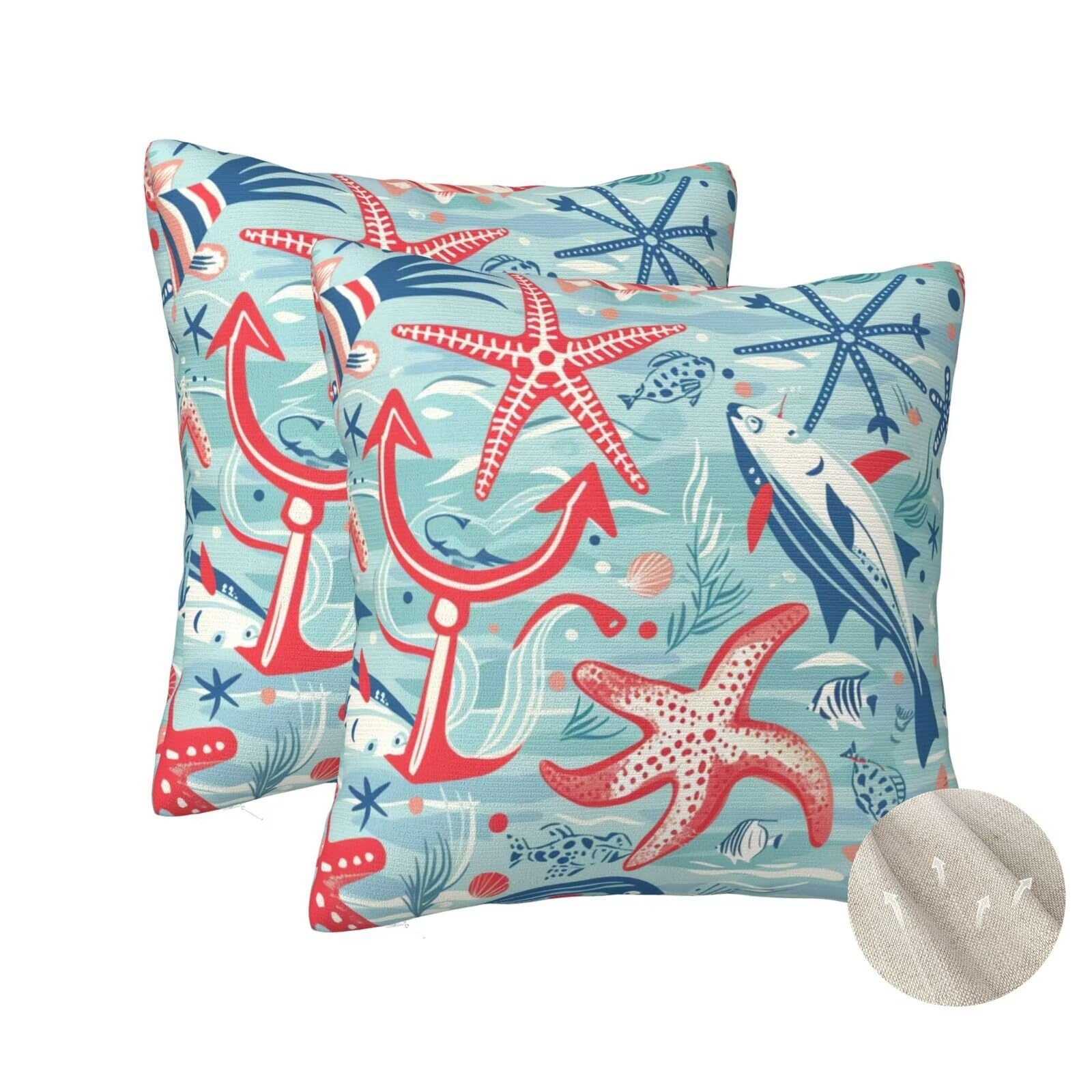 Coussin de canapé mer 50x50 cm pour créer un salon style bord de plage