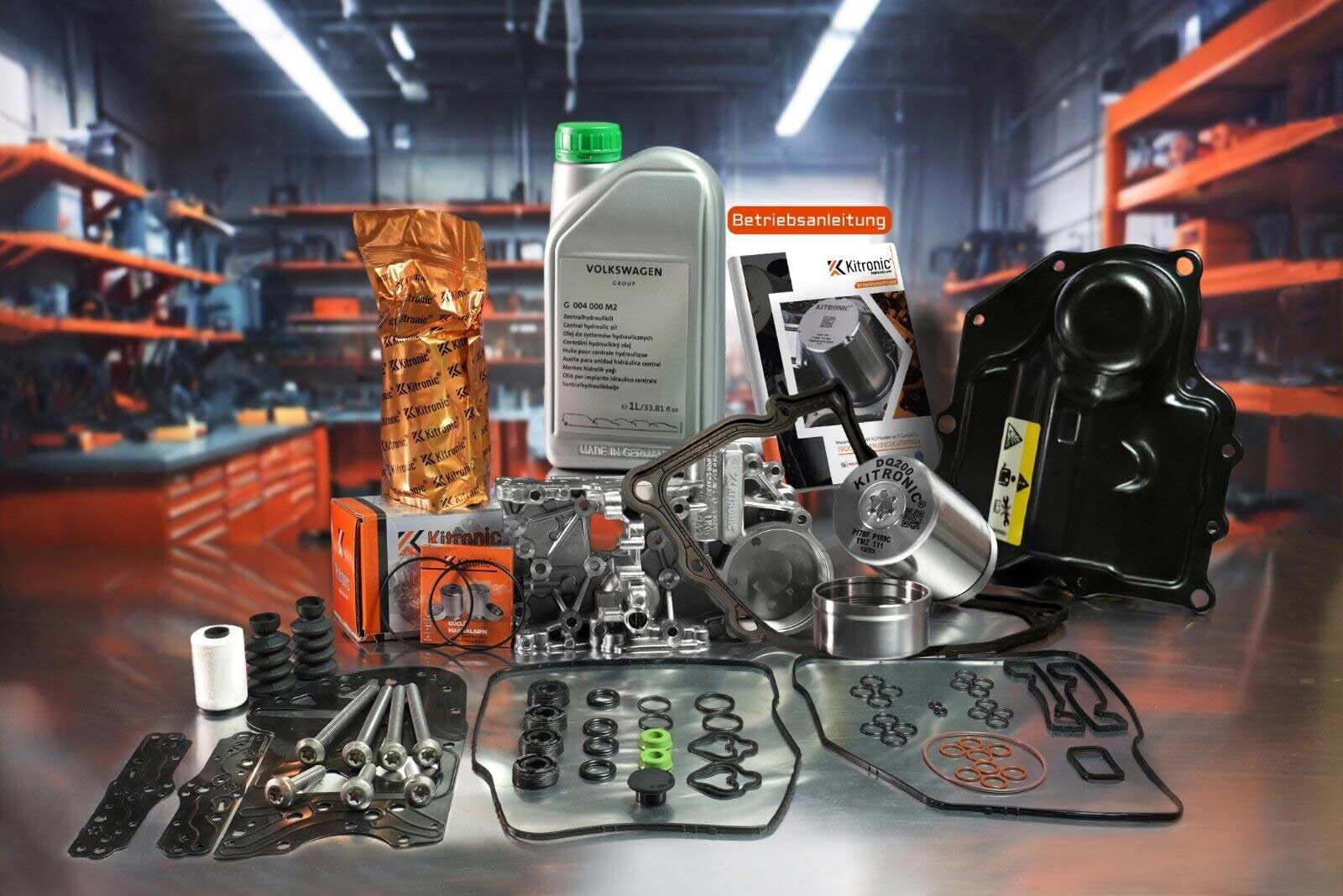 YMZ111 - Kit di riparazione per memoria a pressione DQ200 per DSG, 7 marce, meccatronica, cambio a secco, 0AM compatibile con VW, set di guarnizioni, vaschetta olio, alloggiamento di