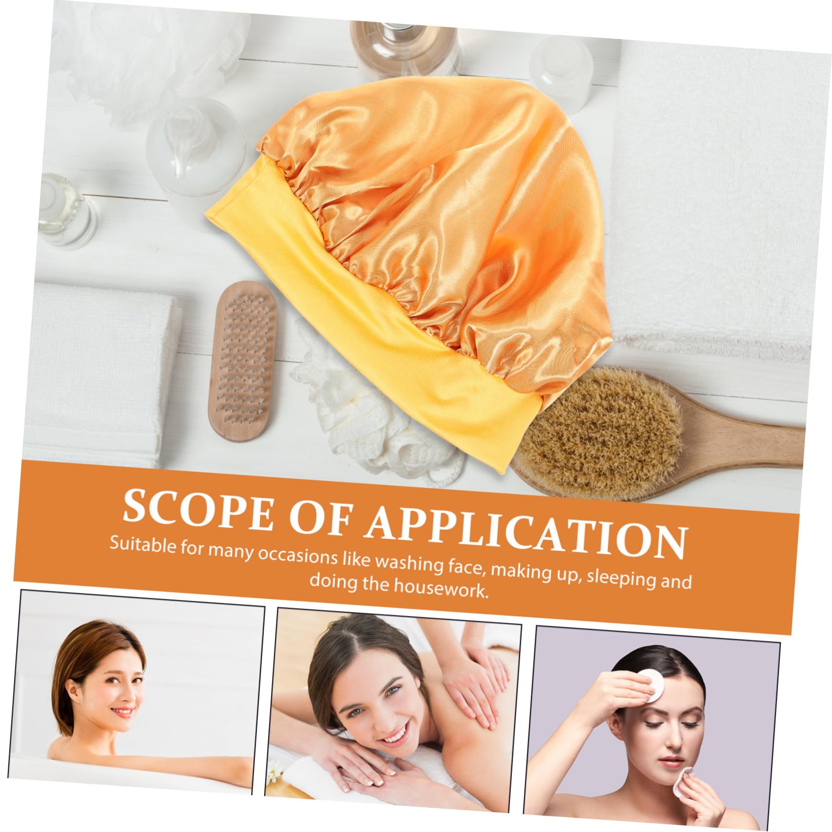 FOMIYES Delicate Satin Sleep Hat for Women Comfortable Hair Wrap Ear for Sleeping Makeup and Housework and Easy to