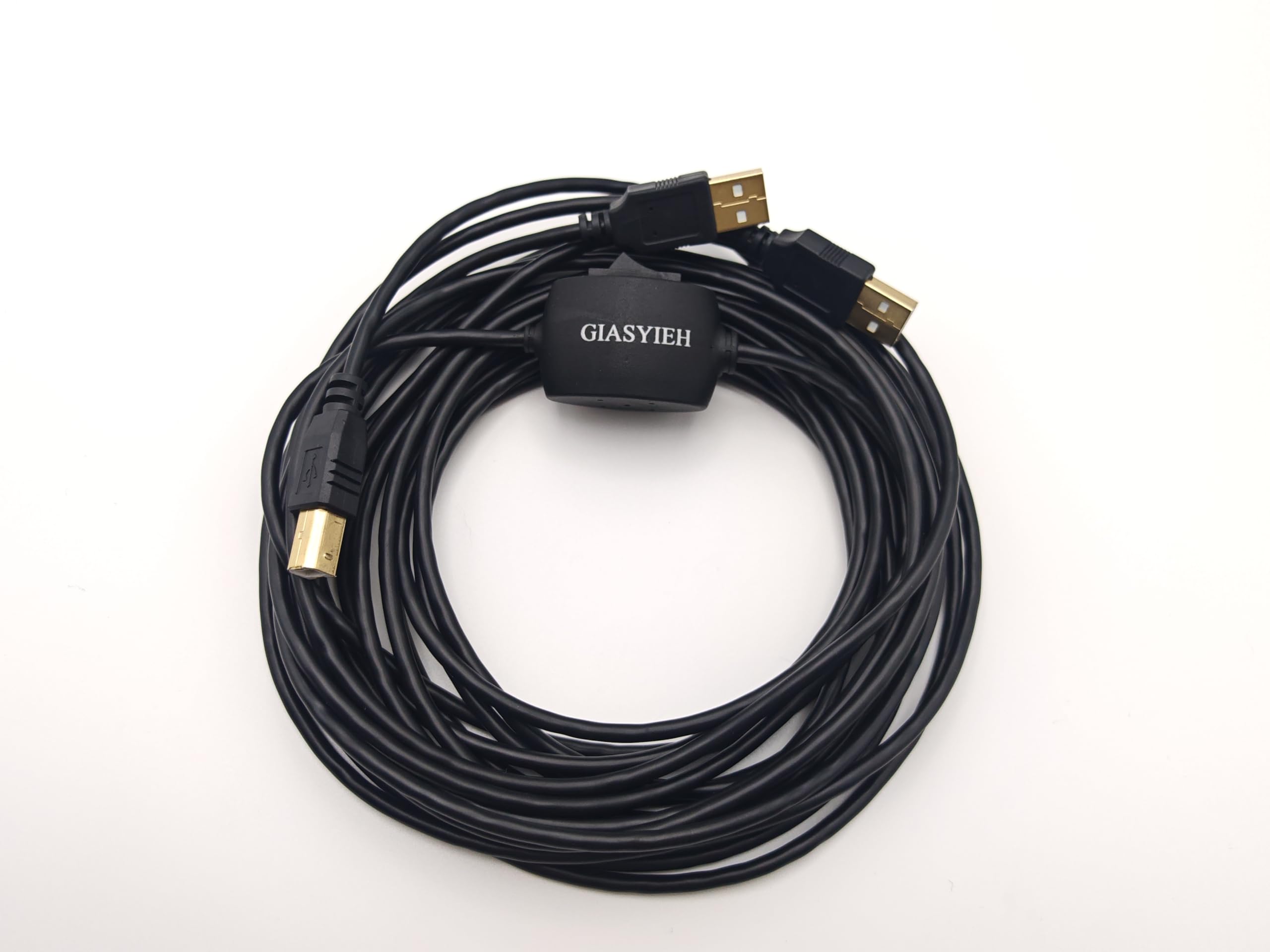 2-in-1-Druckerkabel-Splitter, USB-B-auf-Dual-USB-A-Kabel für zwei Computer, die einen Drucker/Scanner teilen, mit manuellem Kippschalter (4,5 m)