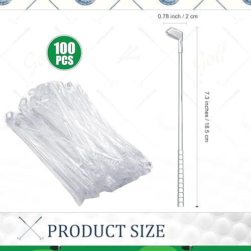 Miniatura 6 de 100 palitos de plástico para agitadores de bebidas para palos de golf, palitos para cócteles, café, licor, pasteles, palitos de golf, regalos de