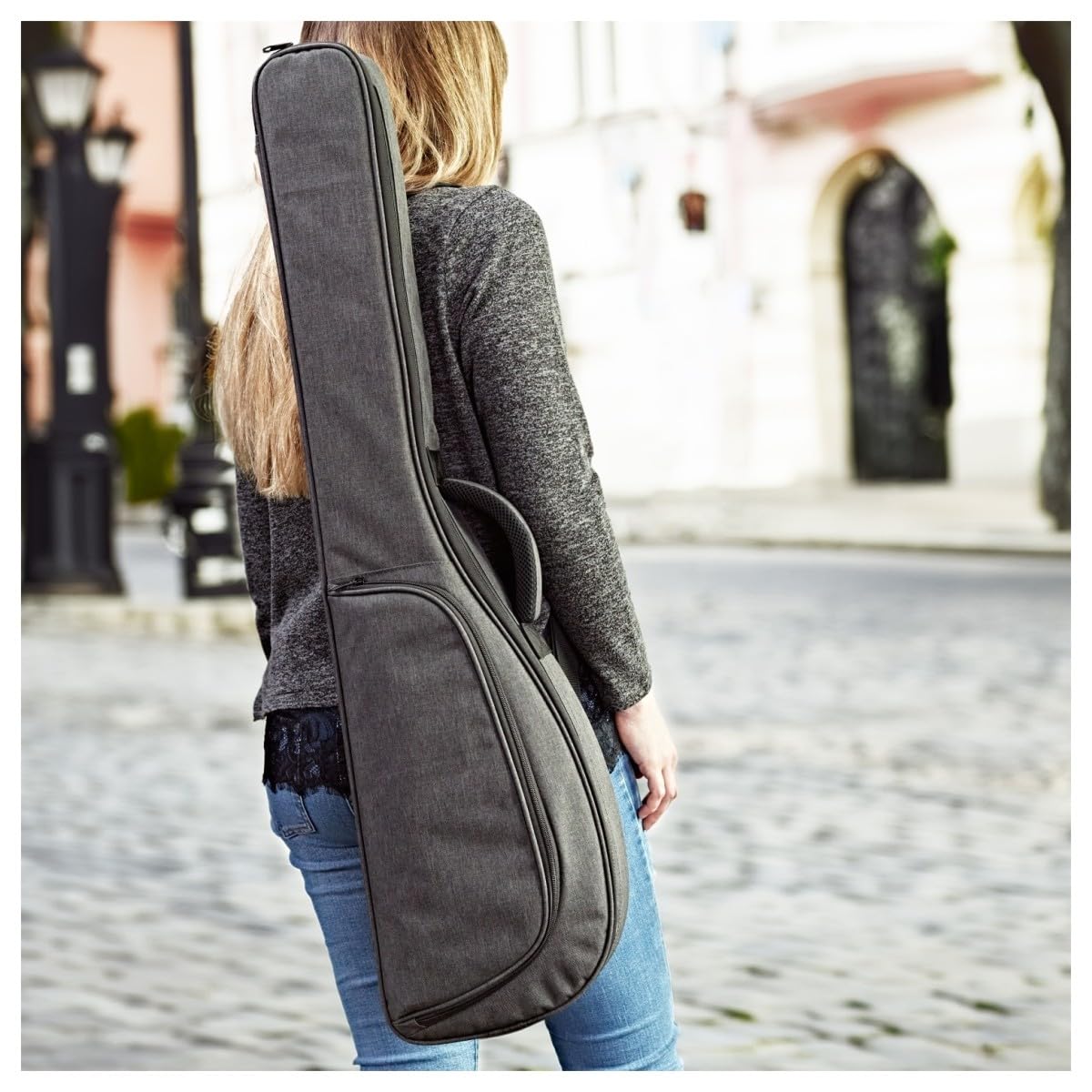 Chitarra da viaggio G4M Solus, corde di nylon | Ideale per la pratica silenziosa e il viaggio, uscita cuffie e ingresso aux, telaio staccabile per un viaggio compatto