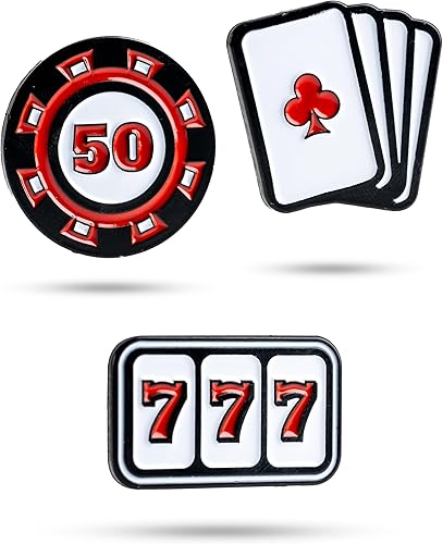 Paquete de 3 marcadores de pelota de golf de alta calidad. Pintura esmaltada y diseños únicos elegantes - Personaliza tu juego