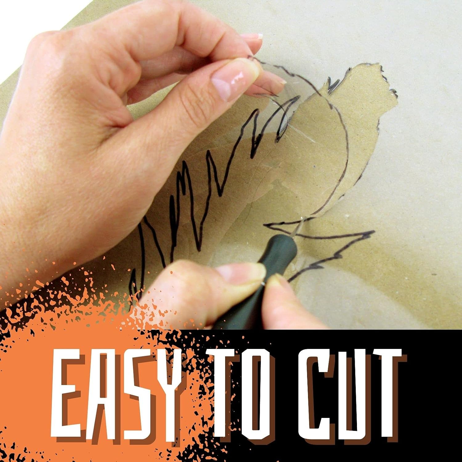 Grafix Edge Stencil Film - 20” x 50’ Roll – Ultra-Clear .005” Dura-Lar Film, Create Custom Stencils for Urban Art Projects, Spray Painting, Screen Printing, Drawing, Airbrushing and More, Roll