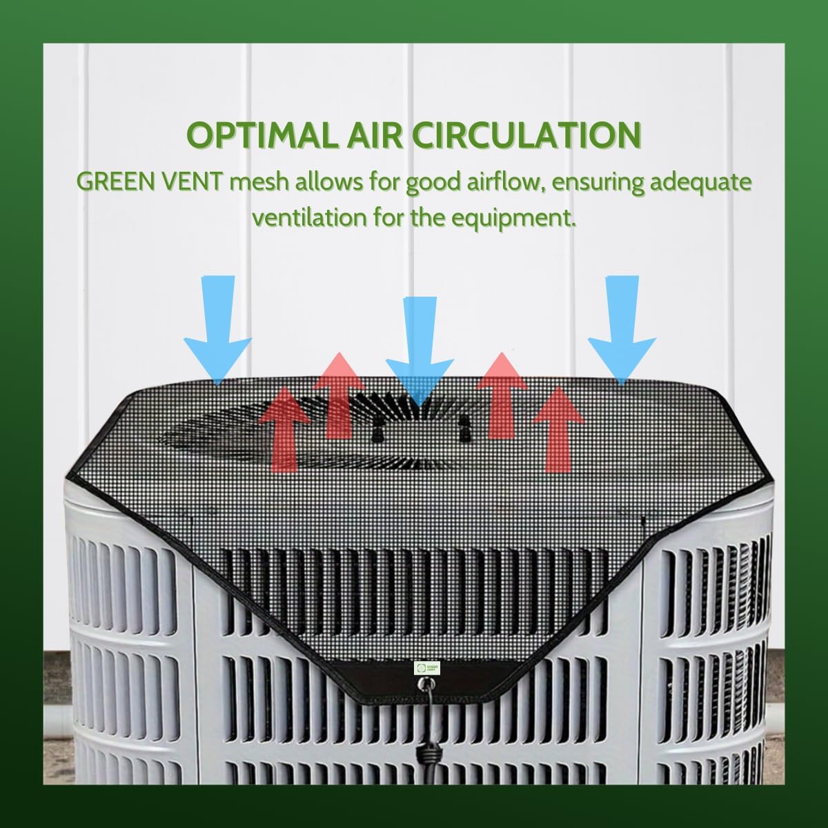 AC Cover for Outside Units – Heavy Duty Mesh Top Shield, AC Shade & Debris Screen, Fits 36"×36", Bungee Cord Secure