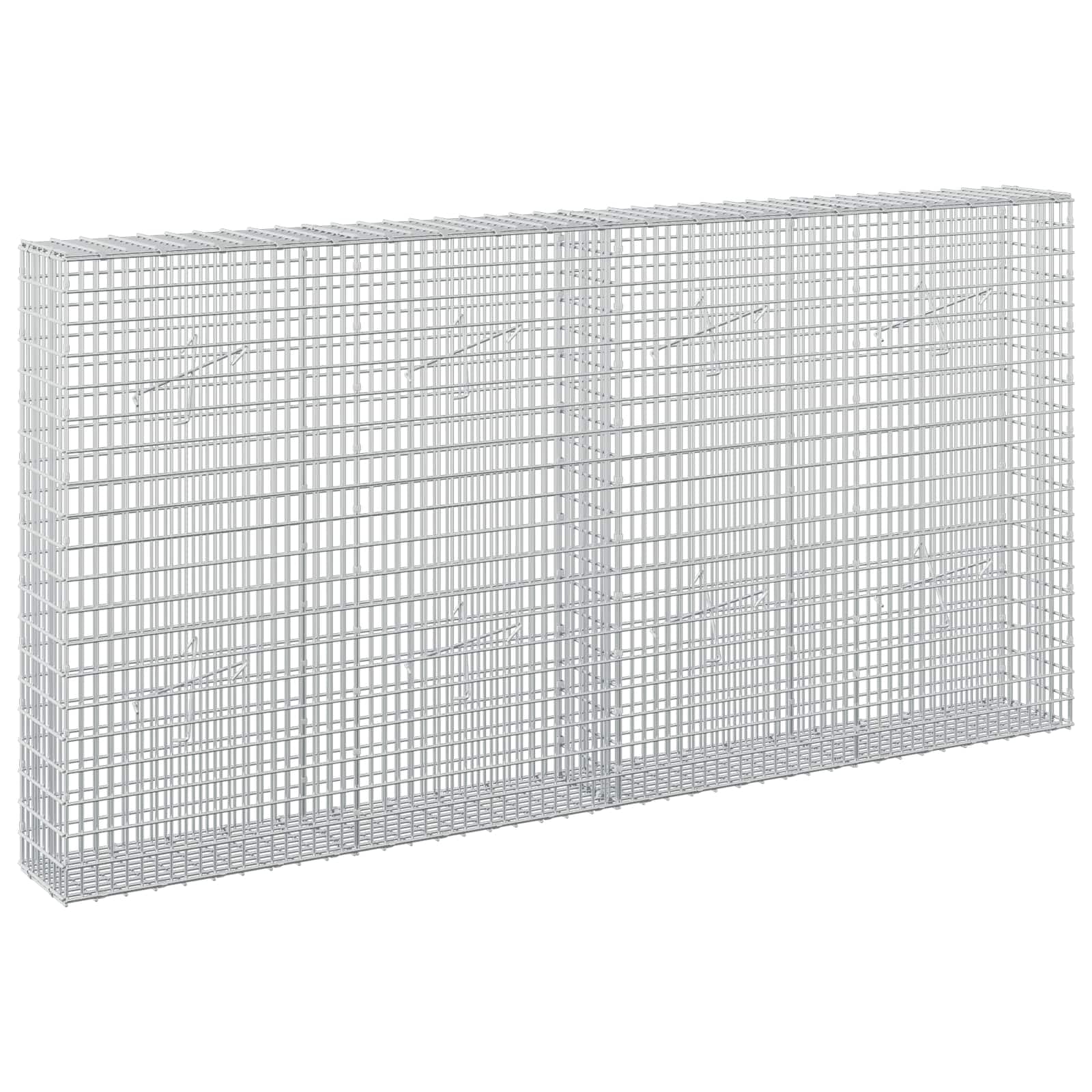 vidaXL Gabion with 3.5 mm Wire and 5x2.5 cm Mesh 200x20x100 cm