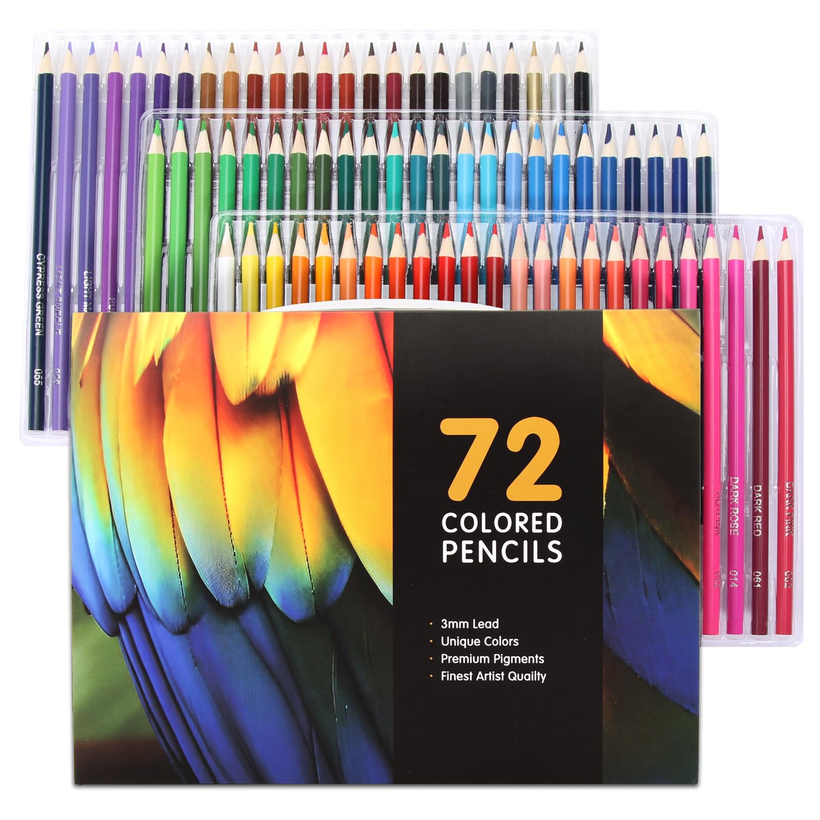 Premium 72 Coloured Pencils Set - Soft Core, Vibrant Colours for Adults & Kids