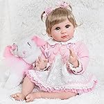 Aori Reborn Baby Dolls 22 Inch - Realistic Baby Doll for Kids 3+ Years - Lifelike Newborn Baby Girl with Pink Outfit - Handmade Cloth Body Reborn Toddler for Gift, Collection & Role Play
