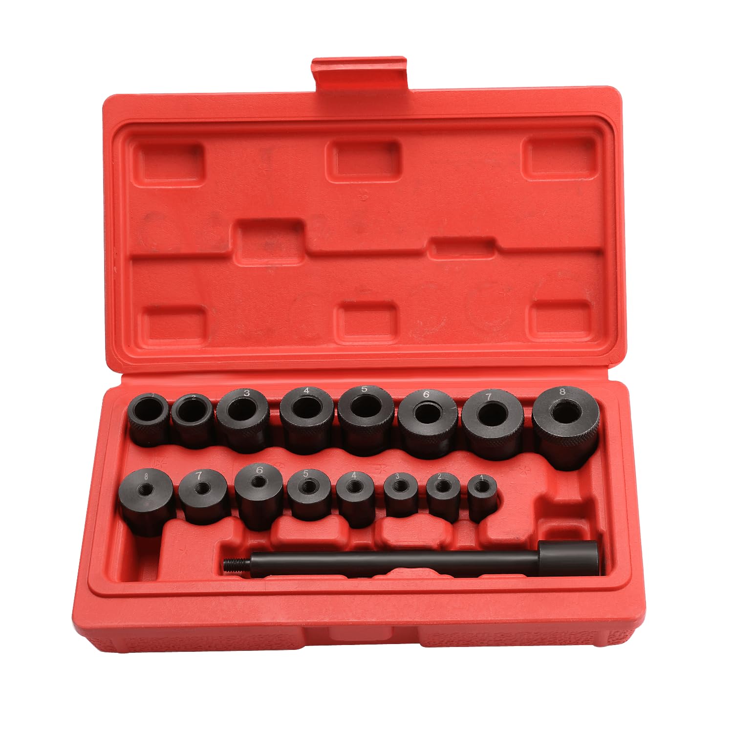 17pcs Clutch Alignment Tool Kit Universal Flywheel Pilot Hole and Clutch Drive Plate Aligning Tool with Carry Case
