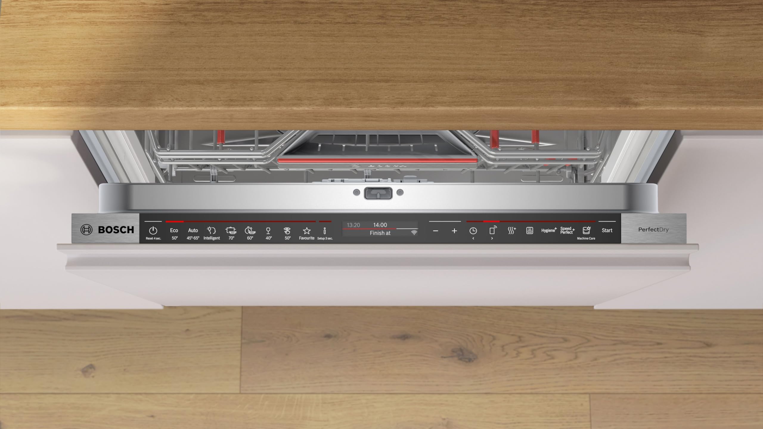 Bosch Serie 8 SMD8TCX04E Vollintegrierter Geschirrspüler 60 cm mit Besteckschublade, Zeolith Trocknung, Made in Germany