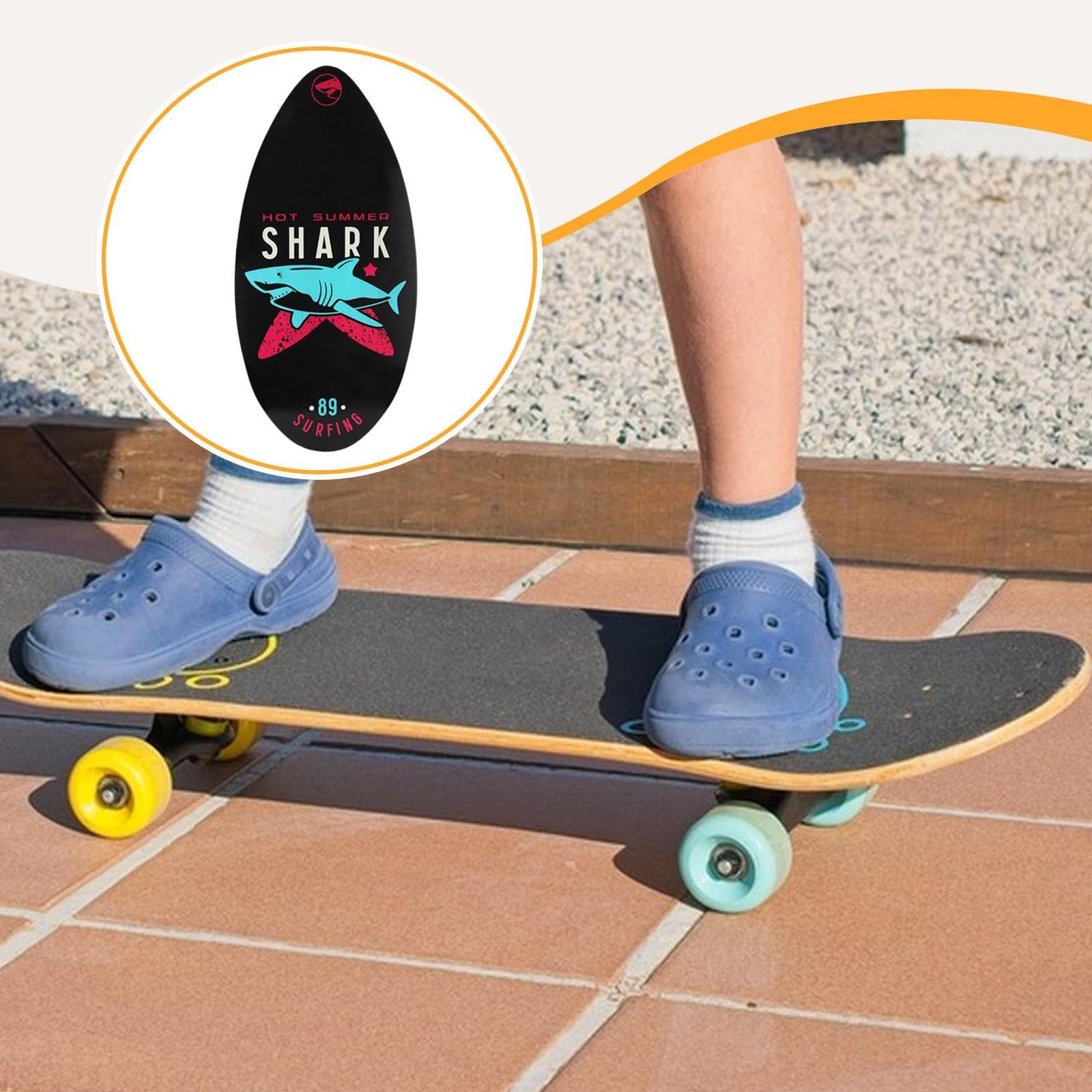 Fenteer Tabla de Skim de Madera Surf Pequeña Juguete Acuático Brillante Playa Niños Principiantes