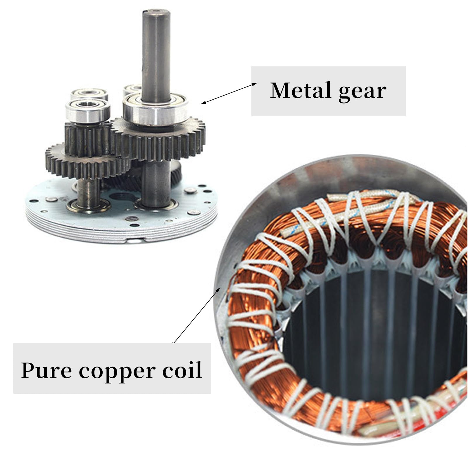 Motoriduttore con Riduttore 6 W con Regolatore di velocità, Regolabile Motoriduttore Elettrico Monofase (10 a 1400 RPM)