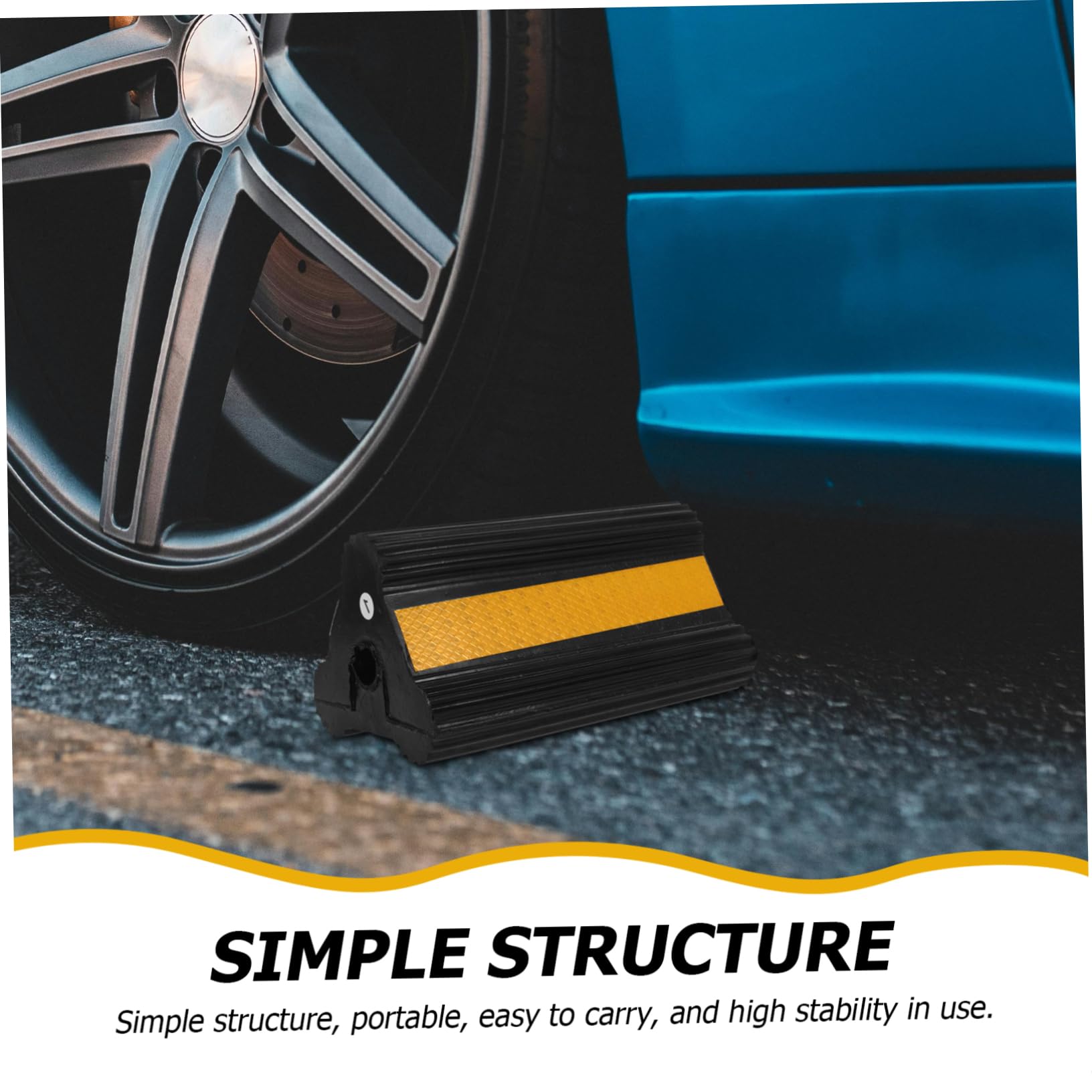 PRETYZOOM Calzos para Ruedas De Goma Antideslizantes 210x115x105 Mm, Juego De Par para Camiones y Remolques, Uso Rampas y Estacionamiento, Compatibles con Vehículos Pesados y Autocaravanas