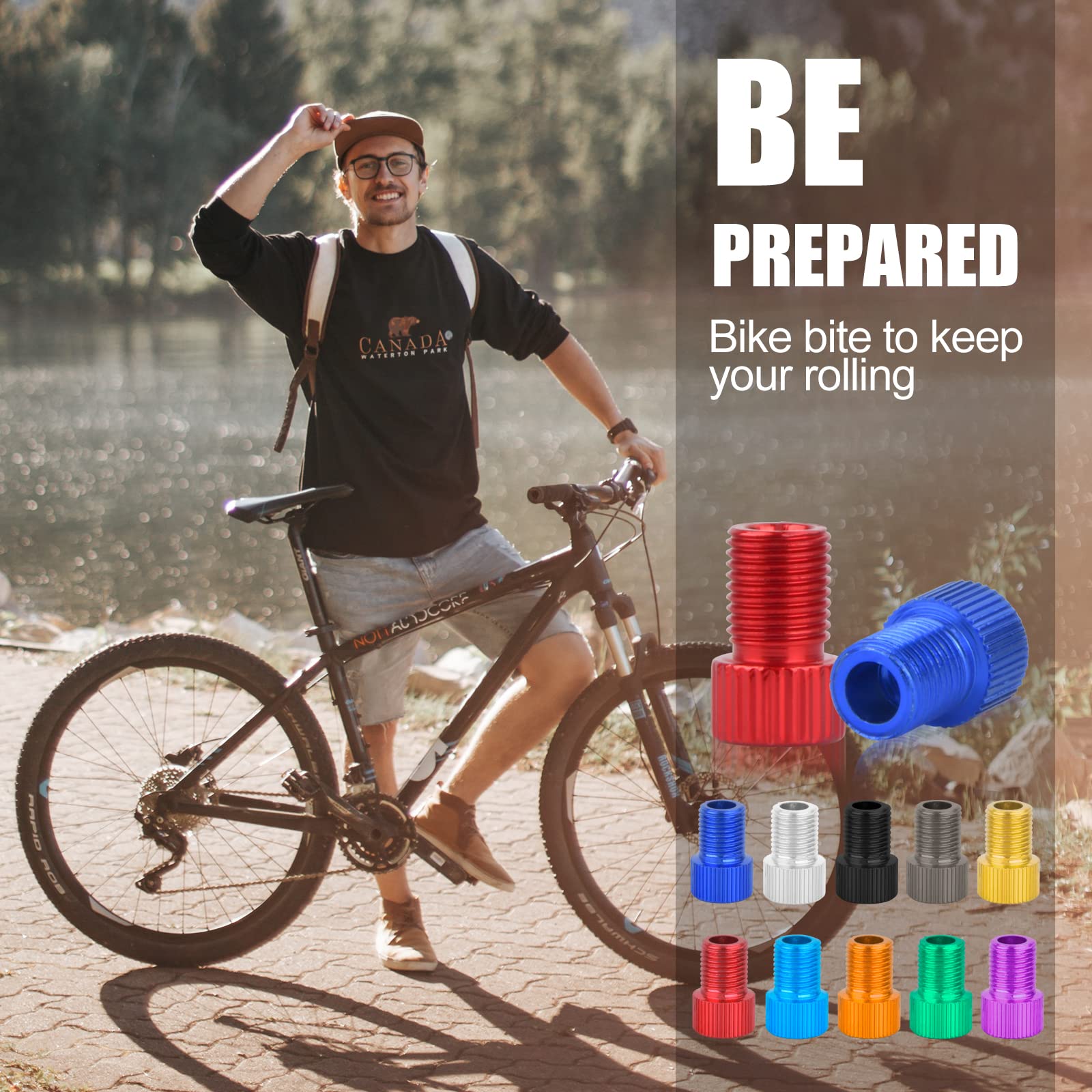 10 Pezzi Adattatore per Valvola da Presta a Schrader, Adattatori per Valvola de Bicicletta, Convertitore di Valvole Bicicletta, Adattatore per Valvola Presta,Convertitore per Pompa Bicicletta