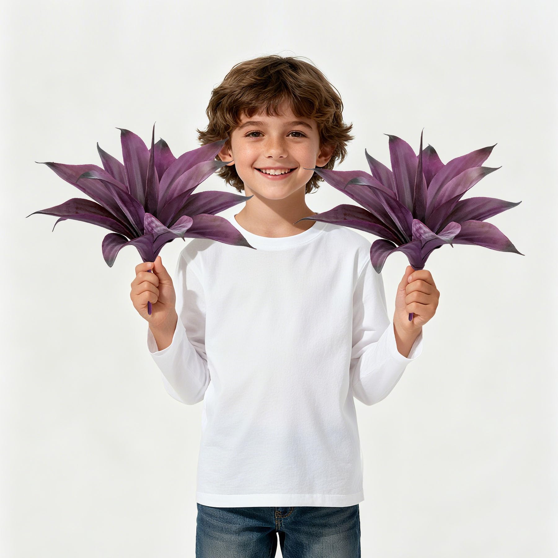 ENALGRE Artificial Flowers for Outdoors Artificial Agave Fake Plants Faux Agave Artificial Plants Outdoor Fake Flowers Outdoor Faux Plants Indoor Uv