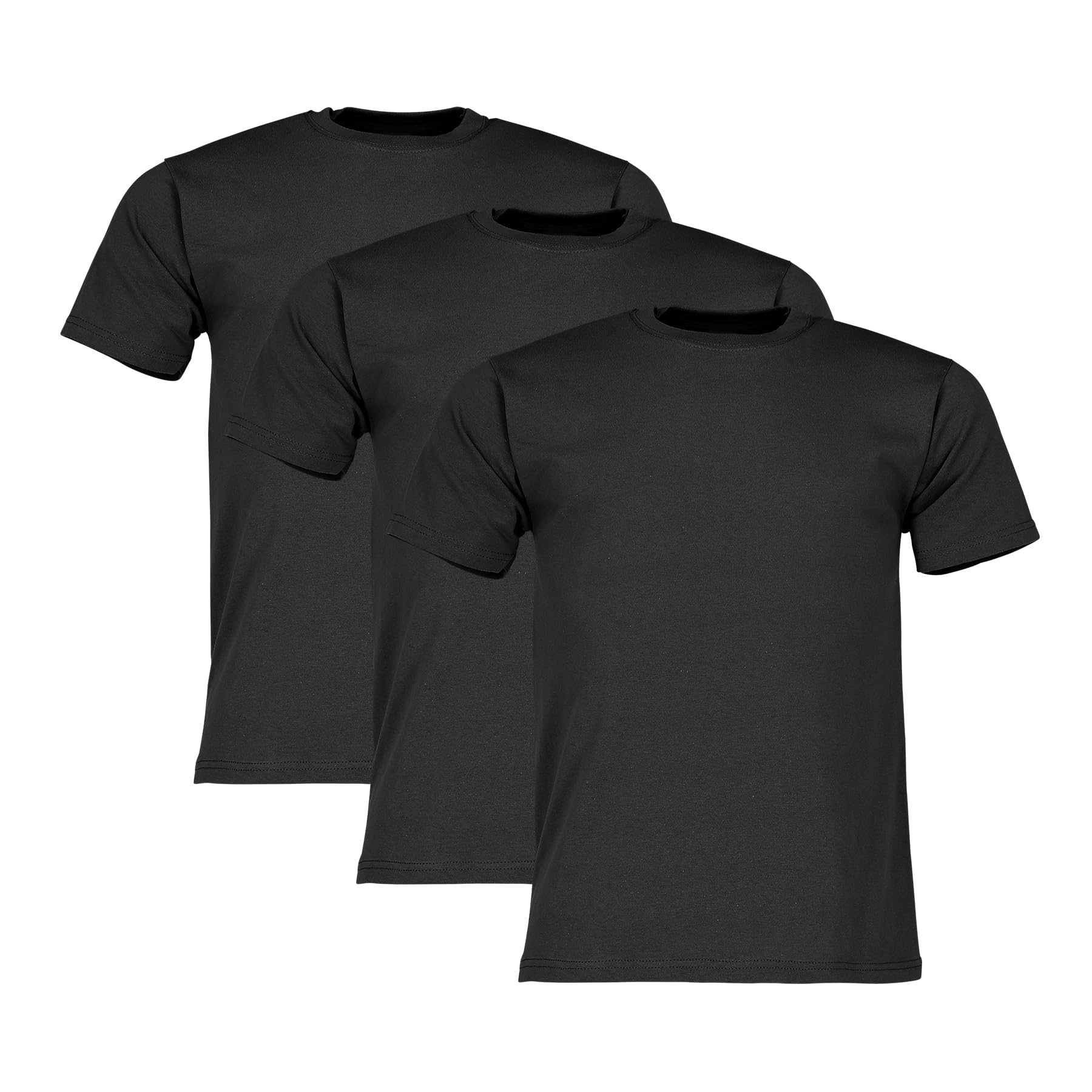 Fruit Of The Loom Men's 3X Black 3-Pack Breathable Crew T-Shirt Underwear (Pack Of 3), 3XL