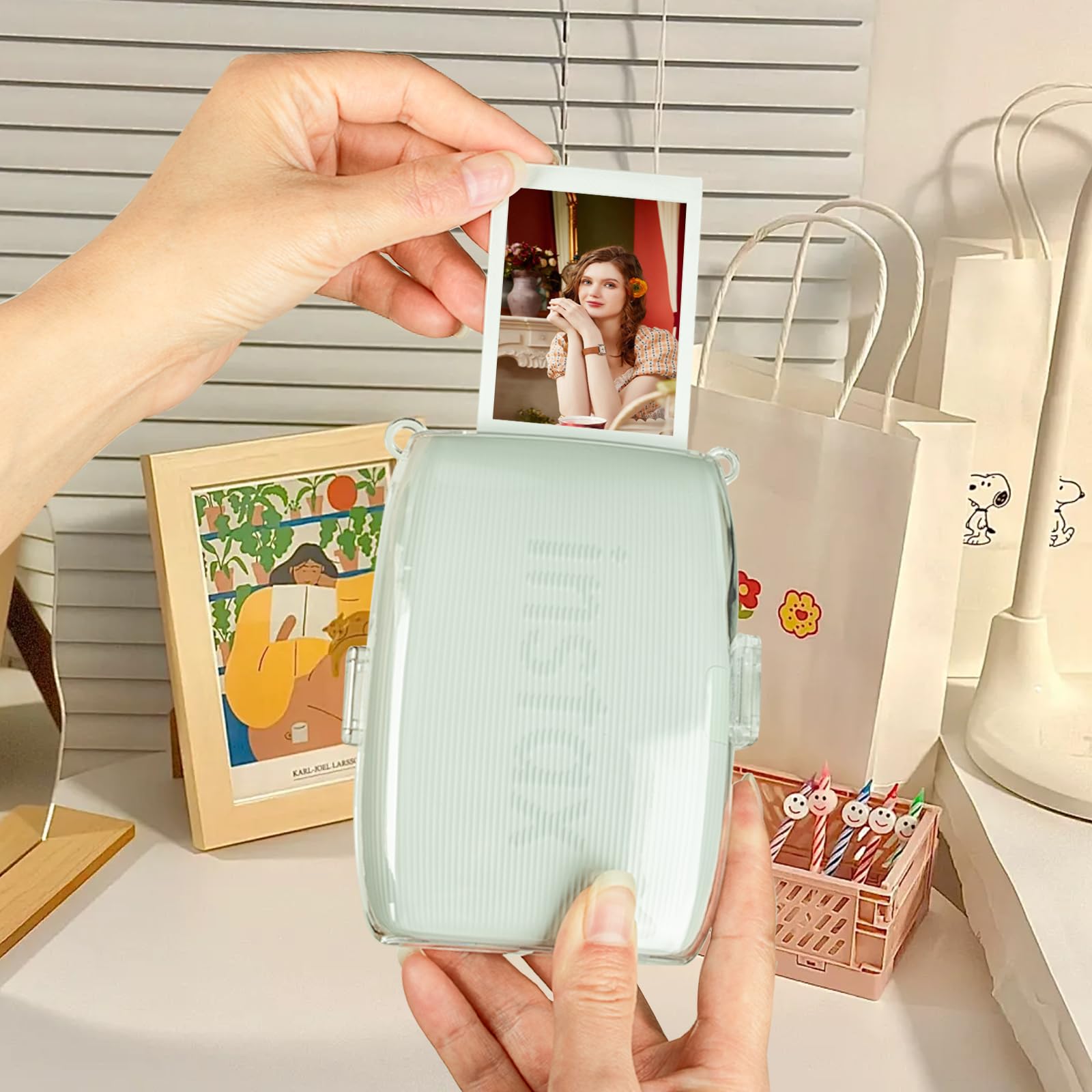 Rieibi Funda Protectora para Fujifilm Instax Mini 40, Funda de Cuero PU Rieibi Funda Protectora para Fujifilm Instax Mini 40, Funda de Cuero PU